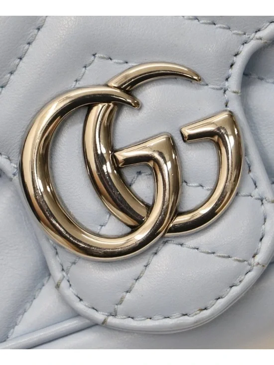 Gucci Calfskin Matelasse Super Mini GG Marmont Shoulder Bag - Picture 2 of 9